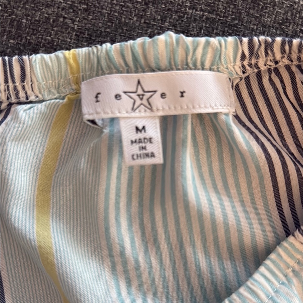 Boho Style Striped Off-Shoulder Ruffle Sleeve Top - Picture 6 of 10